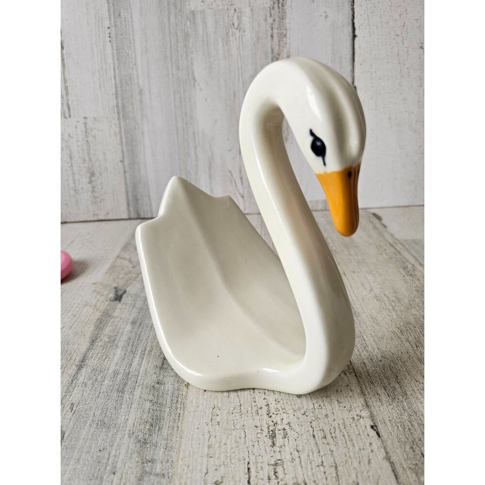 Vintage ceramic‎ JF 1988 swan duck unique decor